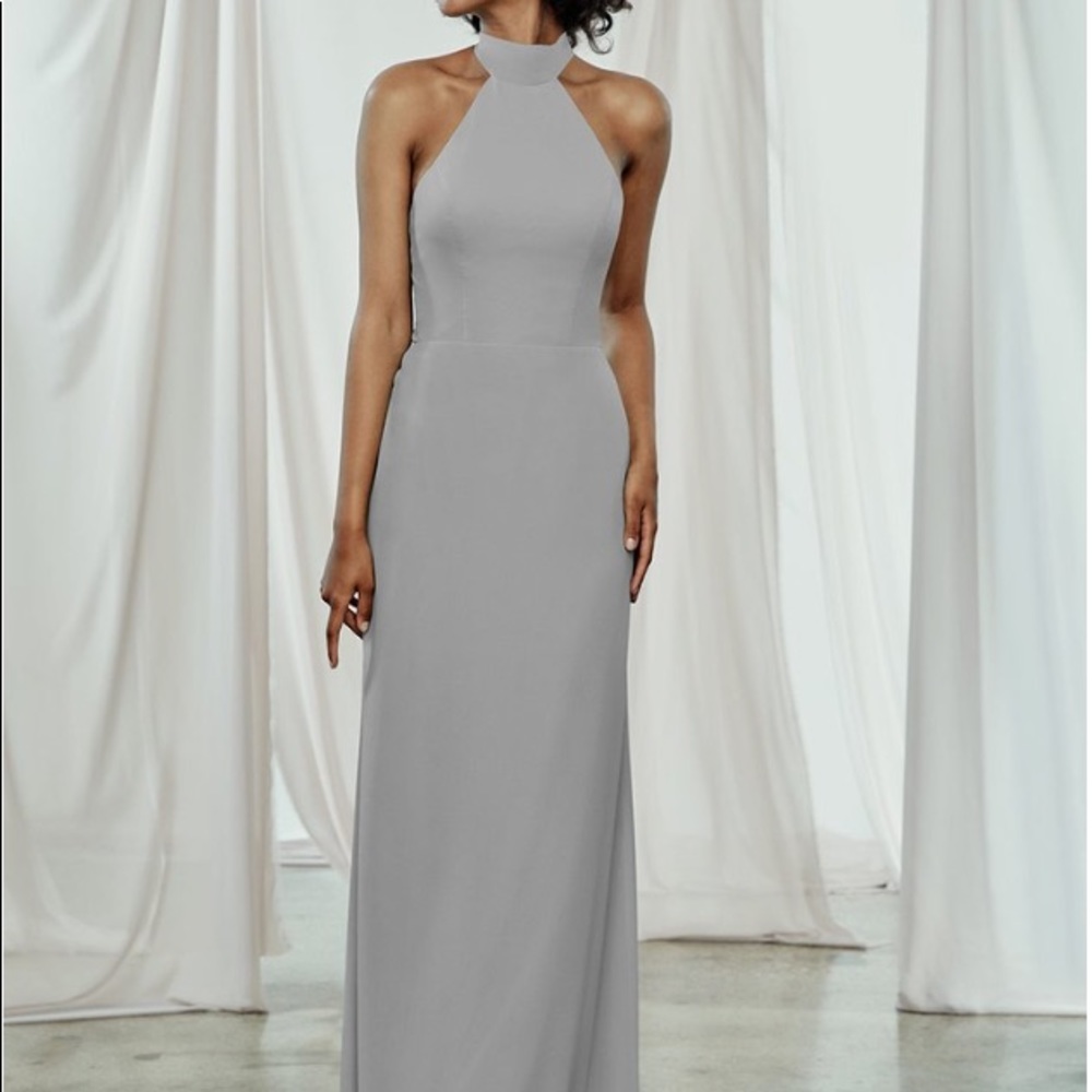 Amsale Platinum Sofia Bridesmaid Dress